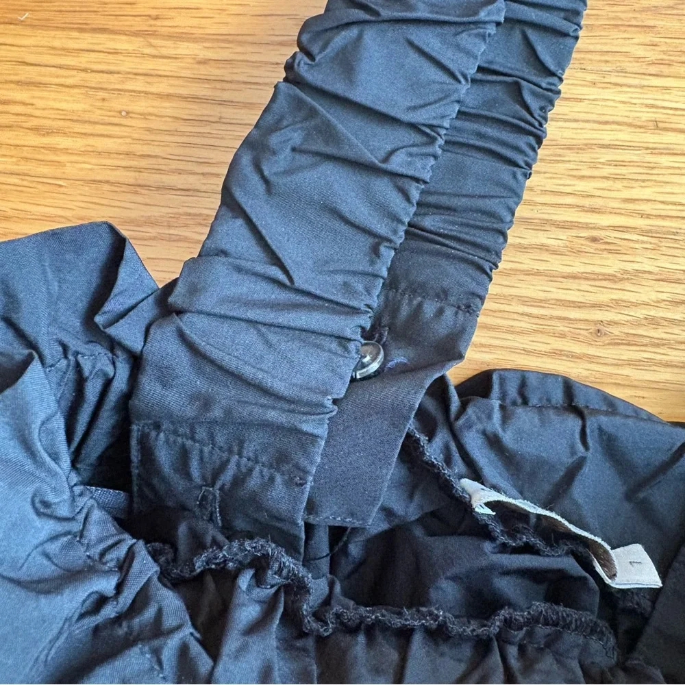Carbon Solider girls jumpsuit dress 7 Black Sleeveless‎ Top with Fur side